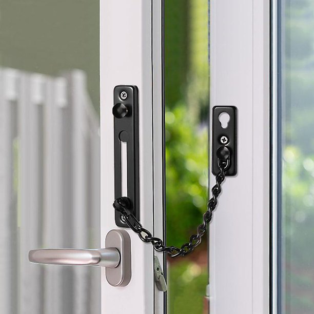 Cadena de puerta de seguridad ShuxiuWang Limitador de puerta estrecha acero inoxidable Acabado mate