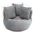 thumbnail image 4 of CKEASEAN 45" Cordudroy Large Bean Bag Chair with Armrests, Deep Seat and 3 Pillows - Lounge Floor Sofa for Adults in Living Room or Bedroom, 4 of 8