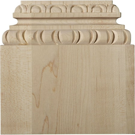 

Ekena Millwork 5 7/8 BW x 4 1/8 Top Width x 2 D x 6 H Chesterfield Base Plinth Lindenwood