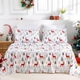thumbnail image 2 of Christmas Sheets , Soft Brushed Microfiber Bed Sheet Set, 16 Inches Deep Pocket Fitted Sheet Winter Holiday Sheets Set (Christmas Pattern), 2 of 8