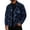 Blue, variant on GrmtClth Mens Leaf Camo Woodland Pattern Trucker Jacket Long Sleeve Snap Button Relaxed Fit Autumn Daily Outerwear Green M