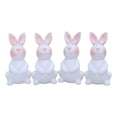 thumbnail image 3 of Sktrjpolfis 4pc Easter White Rabbits , Plastic, DIY Crafts, for Home Living Room Easter Ornaments, 3 of 6