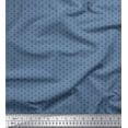 thumbnail image 1 of Soimoi Blue Silk Fabric Flower Geometric Decor Fabric Printed Yard 42 Inch Wide, 1 of 3
