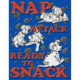 thumbnail image 2 of Boy's One Hundred and One Dalmatians Nap Attack Ready to Snack  Graphic Tee Royal Blue Small, 2 of 5