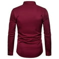 thumbnail image 2 of Camisas Deportivas Hombre Camisa bordada de manga larga de otoño e invierno para hombre Camisas casuales con botones ajustadas (Red, XXL), 2 of 4