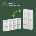 thumbnail image 3 of Furinno LUDER 8-Cube Open Shelves Bookcase. 9.5 x 24.6 x 47. White, 3 of 5