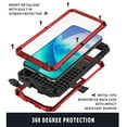 thumbnail image 2 of Dteck Case for Samsung Galaxy S23,Metal Case with Tempered Screen Protector Military Rugged Heavy Duty Silicone Shockproof Full Body Tough Cover for Galaxy S23,Red, 2 of 8