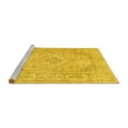 thumbnail image 2 of Ahgly Company Machine Washable Indoor Round Persian Yellow Traditional Area Rugs, 4' Round, 2 of 4