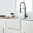 thumbnail image 5 of 24 inch Ceramic Kitchen Sink, White Reversible Sink, Single Bowl Kitchen Sink with Bottom Grid and Basket Strainer, 5 of 8