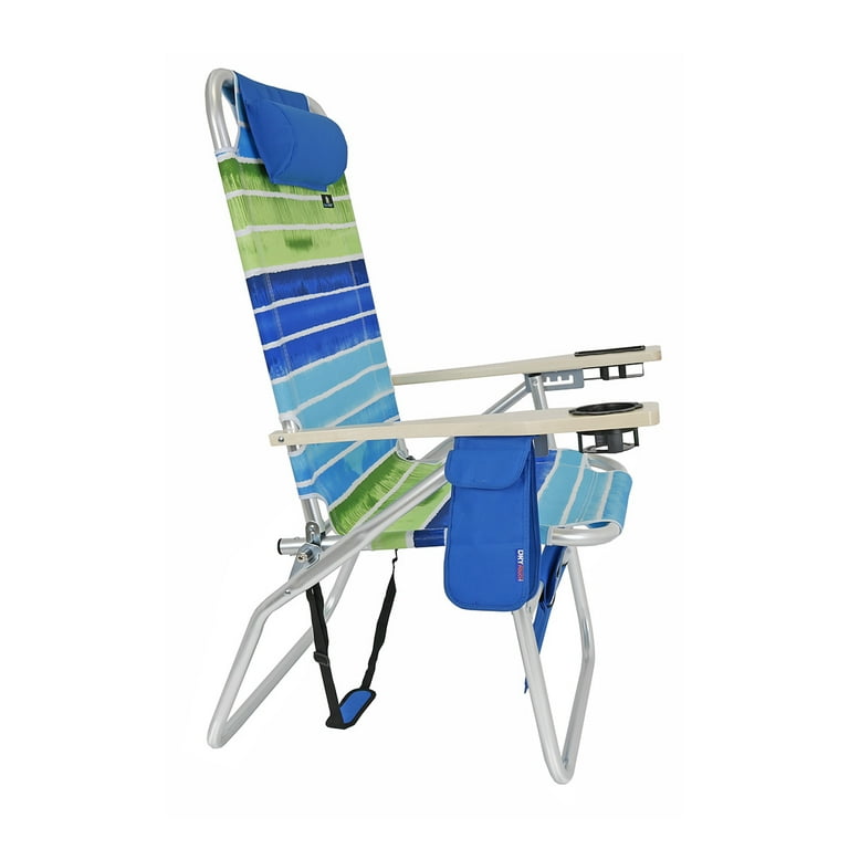 Deluxe Extra Wide 17 off the ground High Beach Chair for Adults Heavy Duty with Tall High Back 300 lb Load