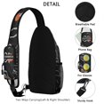 thumbnail image 3 of Sling Backpack,Skeleton Pumpkin Halloween Pattern Crossbody Bag with Water Bottle Holder,Waterproof Sling Bag for Men/Women with Chest Phone Holder for Hiking,Travel, 3 of 6