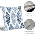 thumbnail image 3 of Navy Blue Pillow Covers 20x20 Inch Blue and White Boho Decorative Throw Pillow Covers Bohemian Geometric Outdoor Pillowcases Cotton Linen Cushion Covers for Couch Sofa Bed Decor (Pack of 2), 3 of 6
