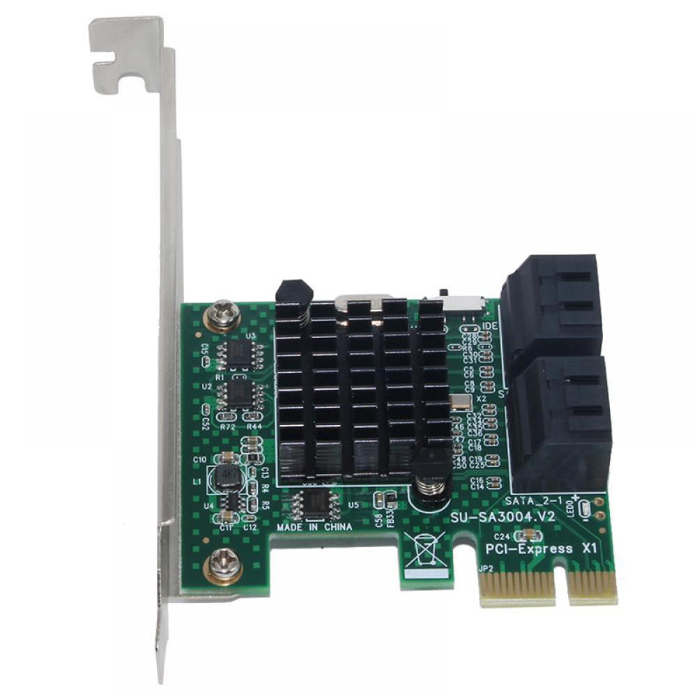 SATA-T2 ASM Chipset for IPFS Mining and Adding SATA 3.0 Devices GLOTRENDS PCIe 2.0 X1 to SATA III 2 Ports Adapter Card 