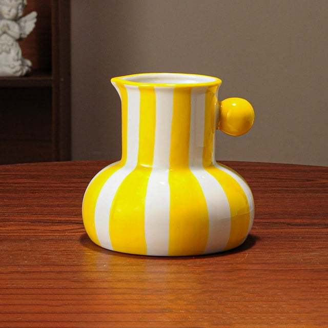 Ltdhehe Striped Vase Elegant For Home Modern Flower Vase Unique Centerpiece For Table Perfect Idea For Housewarming Wedding Anniversary