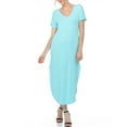 thumbnail image 2 of White Mark Short Sleeve Maxi Dress, Women's, 2 of 5