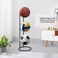 thumbnail image 2 of Estante De Almacenamiento De Pelotas Deportivas Independiente Soporte Vertical Organizador De Equipo Deportivo Firme Soporte De Exhibición De Metal Para Voleibol Fútbol Baloncesto Eigraketly HA013857-00, 2 of 7