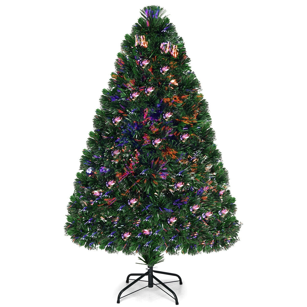 New 120cm Fibre Optic Crystal Tip Christmas Tree Multi Colour Effects 