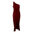 thumbnail image 4 of Red Womens Dresses Womens One Shoulder Ruched Ruffle Formal Evening DressSlim Dresses for Women 2024, 4 of 4