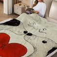 thumbnail image 2 of FCXZI Dogs Heart Durable Soft Flannel Blanket for All Seasons 30*40in, 2 of 7