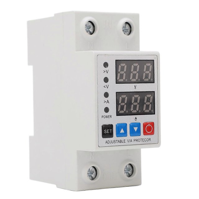 Over Under Voltage Protective Device Adjusting Dual Display Overcurrent Overload Arrester 40A 240V?300V