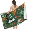 thumbnail image 2 of PHYHOO  Animal Leaves Beach Towel for Adults Kids Microfiber Lightweight Swimming Pool Towels Quick Dry Absorbent Sand Free Large Oversized Bath Towel 30x60in, 2 of 8