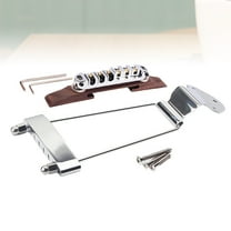 HEANUJJ Rosewood Jazz Guitar Tailpiece Bridge - 1 Set Replacement Part for Acoustic and Electric Guitars