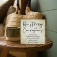 thumbnail image 6 of Zomyto 7x7 In Inspirational Bible Verse Be Strong and Courageous Do Not Be Afraid Wooden Box Sign Desk Decor, 6 of 7