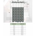 thumbnail image 6 of No Hook Shower Curtain with Snap-in Liner, Boho Flower Waterproof Fabric Bathroom Curtains, Blue Vintage Bohemian Abstract Art Bath Curtains & Mesh Top Window Stand Up Stall 36"x72", 6 of 6