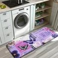 thumbnail image 3 of Purple Butterfly Flower Text Pattern Kitchen Rug Mat,Kitchen Runner Rugs Non Skid Washable,Decorative Kitchen Floor Mats for Kitchen,Sink,Laundry,17"x47.2", 3 of 7
