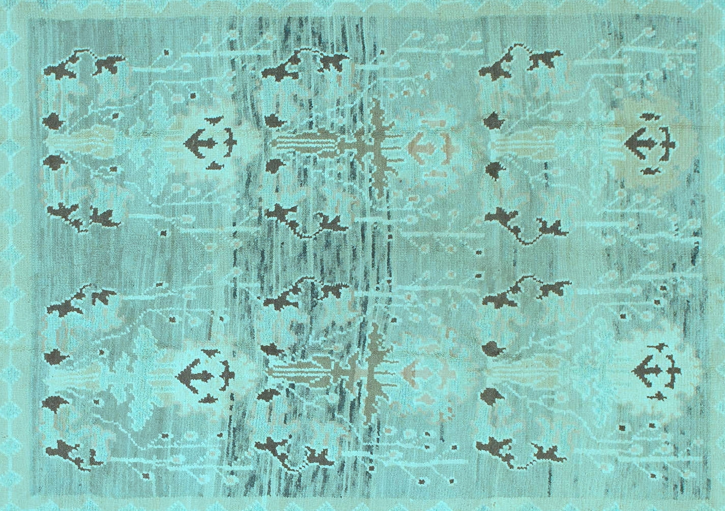 Ahgly Company Indoor Rectangle Abstract Light Blue Modern Area Rugs, 2 ...