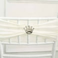 thumbnail image 2 of Efavormart 2" Silver Rhinestone Metal Crown Sash Band Buckle, Diamond Tiara Chair Wrap Bow Pin Brooch, 2 of 5