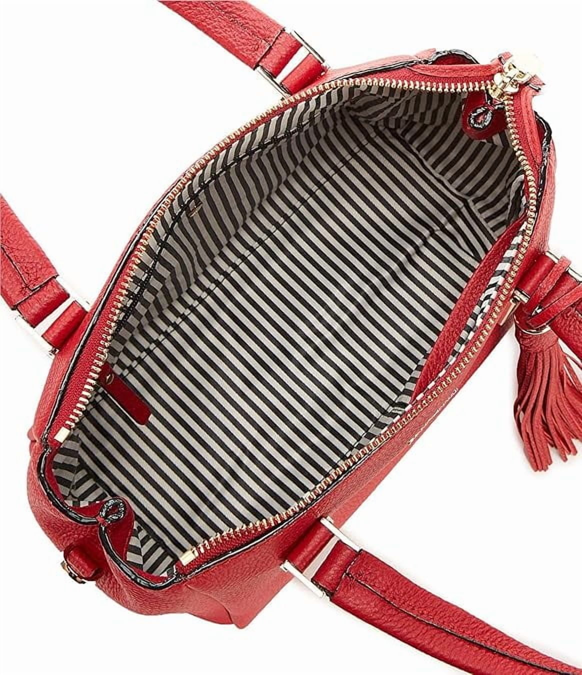 Kate Spade New York Kingston Drive Small Alena Leather Satchel  Top-Handle Bag,Heirloom Red