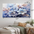 thumbnail image 4 of Designart "Blue Bonnets love expression I" Floral Metal Wall Decor Set, 4 of 5