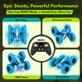 thumbnail image 4 of Threeking Remote Control Flip Stunt Car Double Sided Driving Crawler Toys, Quick-Swap Modular Battery Durable RC Cars with Auto Demo Breathing Soft Lights Gifts for Boys Girls Ages 6-12, 4 of 6