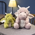 thumbnail image 3 of Soumake Cartoon Dinosaur Plush Doll 3D Horns & Wings Cute Flying Dragon Plushies Ornament Soft Stuffed Dinosaur Animal Pillow Toy Christmas New Year Gift for Kids Girls, 3 of 8