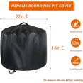 thumbnail image 2 of Cubierta para parrilla de barbacoa (56 x 36 cm) - Portátil de primera calidad - Resistente a la intemperie - Impermeable, grande y resistente al desgarro - Adecuada para barbacoa (portátil), 2 of 5