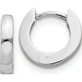thumbnail image 1 of 14K White Gold Polished Round Hinged Hoop Earrings (6 X 2) Made In India xy191, 1 of 6