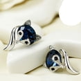 thumbnail image 4 of Visland Boucles d'Oreilles en Forme de Renard Dessin Animé Strass Bijoux pour Femmes Cadeau, 4 of 8