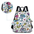 thumbnail image 5 of FORMRS Women's Travel Backpack Purse Anti-Theft Hidden Pockets Casual Shoulder Bag, Blue Doodle Pattern, 5 of 7