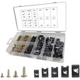 thumbnail image 1 of 170PCS Set Engine Under Cover Splash Shield Guard Body Bolts, Bumper Fender Liner Push Retainer Fastener Rivet Clips, Universal Extruded U-Nuts Kit for Infiniti G35 G37 EX35 FX35 FX45 Black One Size, 1 of 5