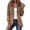 A1 Blue, variant on Women's Leopard Print Blazer Ruffle Trim Double Breasted Suit Jacket Long Sleeve Casual Work Office Blazer Top for Business Casual Open Front Coat for Women Business Work Jacket Purple S