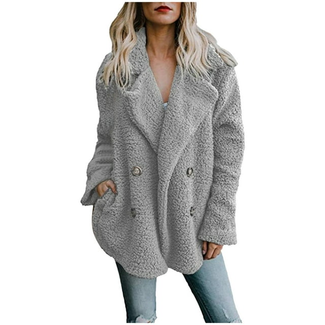 GDREDA Manteau Décontracté à Revers pour Femmes Veste à Manches Longues Élégante pour un Usage Quotidien Chic GY1,L