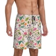 thumbnail image 2 of Sikiie Bunny Floral Mens Pajama Shorts, Lightweight Lounge Pant with Pockets Soft Sleep Pj Shorts for Men3X-Large, 2 of 6