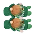 thumbnail image 4 of Muñeco de gnomos, bonito sombrero verde hecho a mano, decoración del día de San Patricio sin rostro para habitación, sofá y mesa (muñeca de hombre), 2 uds., 4 of 14