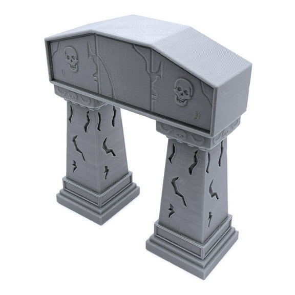 Necromantic Portal, Terrain Scenery for Tabletop 28mm Miniatures Wargame, 3D Printed and Paintable, EnderToys