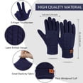 thumbnail image 6 of FZ FANTASTIC ZONE Womens Winter Warm Touch Screen Gloves Elastic Cuff Thermal Knit Gloves for Women Cold Weather Gifts, Navyblue, 6 of 6