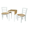 thumbnail image 4 of Small Dual Drop Leaf Table and 2 Madrid Chairs in White/Natural - Set of 3, 4 of 6