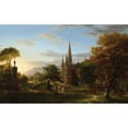 thumbnail image 2 of Thomas Cole 18x13 Black Ornate Wood Framed Double Matted Museum Art Print Titled - The Return (1837), 2 of 5