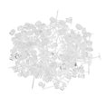 thumbnail image 2 of 100 Juegos de de Pendientes de Hierro de 6mm, Almohadilla de Poste Plana con Fornituras, Respaldos de Pendientes para Fabricación de Pendientes Blanco plateado Macarena Postes y respaldos de aretes, 2 of 8