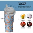 thumbnail image 2 of 30oz Corgi Tumbler with Handle and Flip Straw, Stainless Steel Insulated Cup, Travel Coffee Mug Water Bottle, Birthday Mothers Day Chritmas Gifts for Women Animal Lovers, 2 of 6